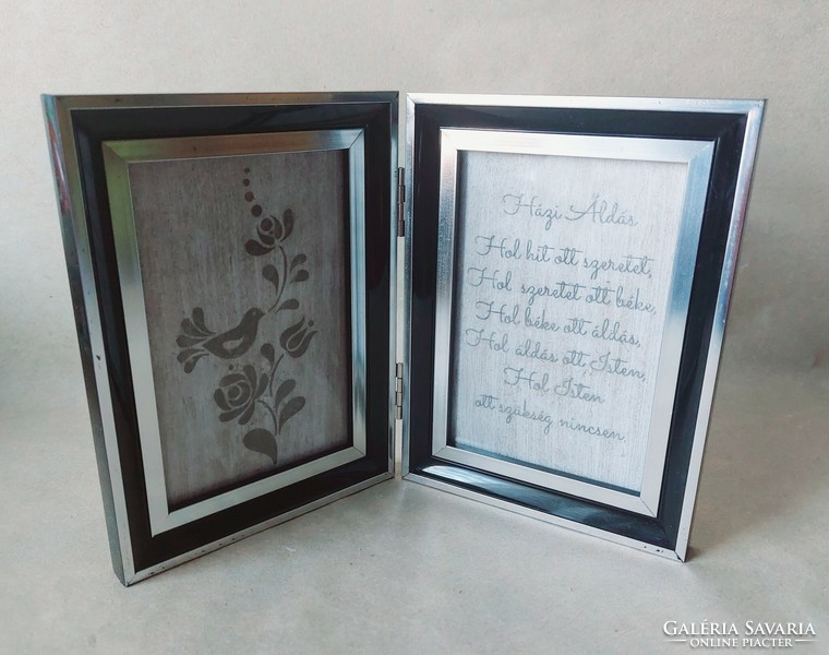 Homemade blessing, in an openable frame