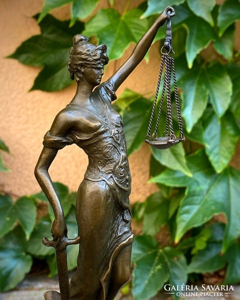 Justitia, the goddess of truth - bronze sculpture