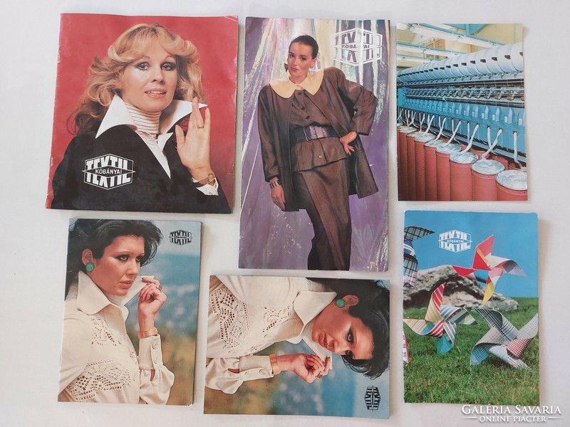 Retro catalog Köbánya textile advertising form 6 pcs