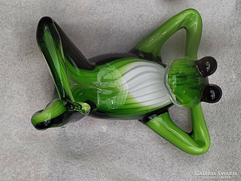 Murano glass frog