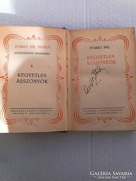 Forró Pál: Kegyetlen asszonyok (Rozsnyai Károly kiadása 1928)