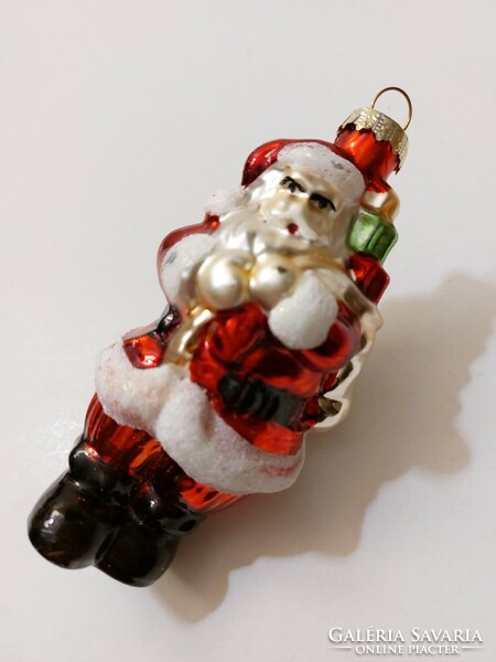 Glass Christmas tree decoration Santa Claus modern glass decoration Santa Claus 12 cm