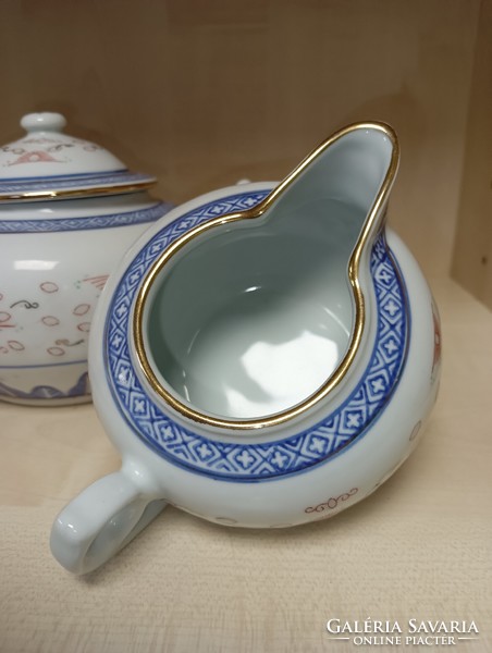 Kínai rizsszemes porcelán teàsszett