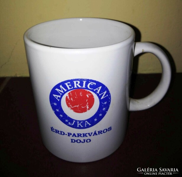 Porcelain mug with American inscription for sale