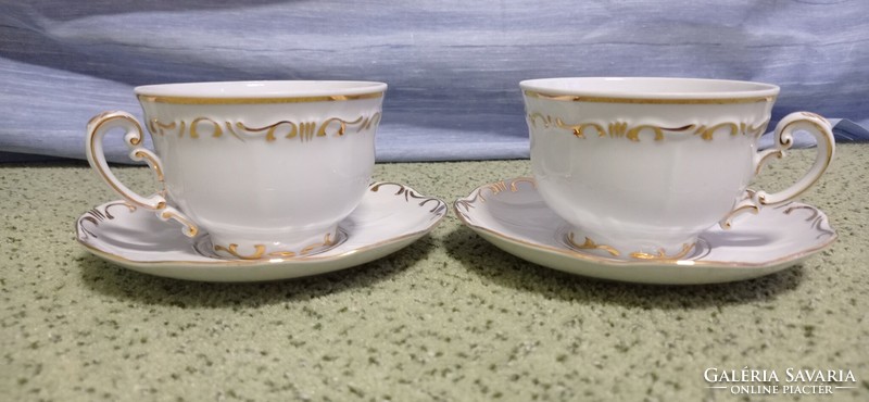 Zsolnay, elegant, stafir, extra, baroque, tea cups. Showcase.