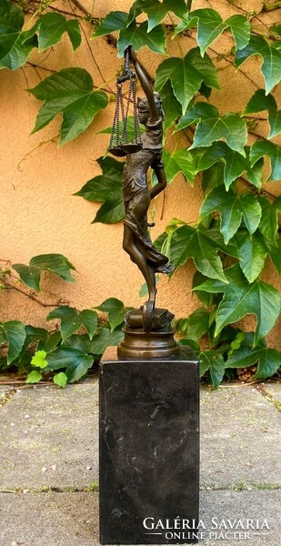 Justitia, the goddess of truth - bronze sculpture