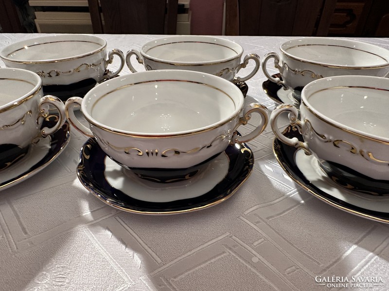 Zsolnay pompadour set of 3 goulash cups