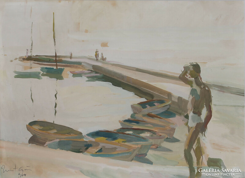 Ezüst György: Kikötőben,1964