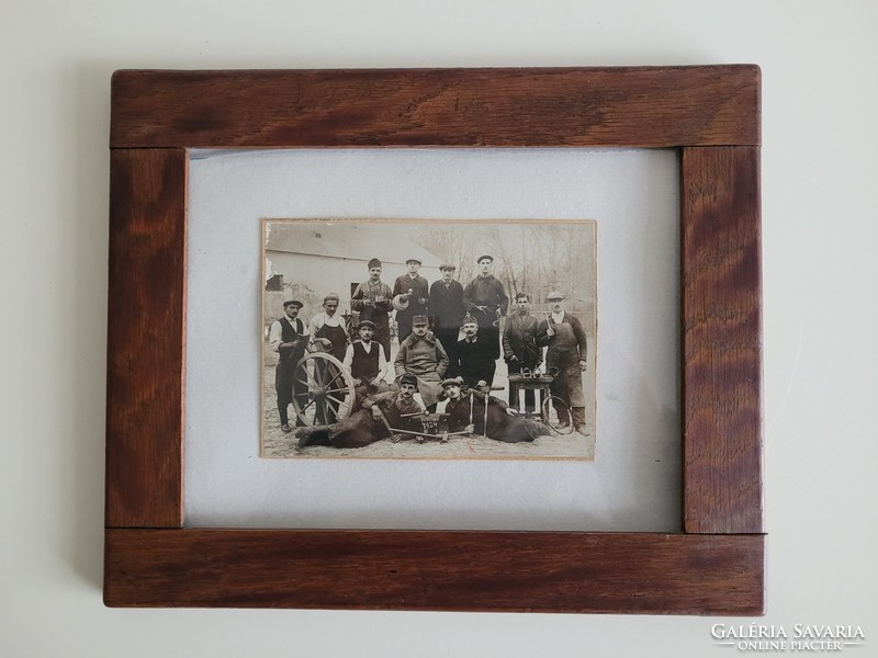 Old group photo 1924 master blacksmiths horseshoe blacksmiths soldier photo