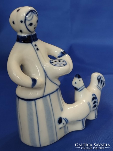 USSR Soviet Union Gzely porcelain with folk motifs