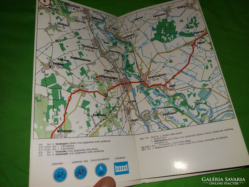 TISZA - Vízitúrázók térképei kerékpáros és szabadidő tippekkel Cartografia térkép a képek szerint