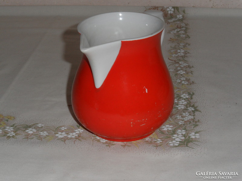 Old zsolnay red jug with spout