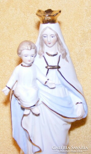 Mary and baby Jesus porcelain ornament