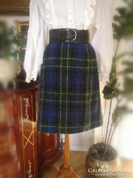 Christian berg 42 scotch plaid wool, alpaca skirt