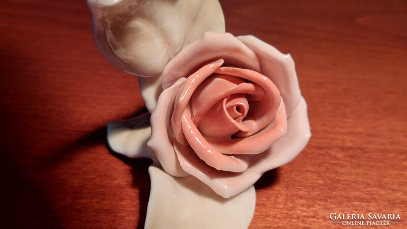 Ens German porcelain rose, perfect