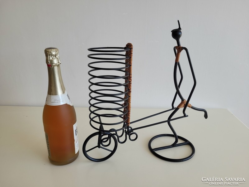 Modern metal wine bottle rack