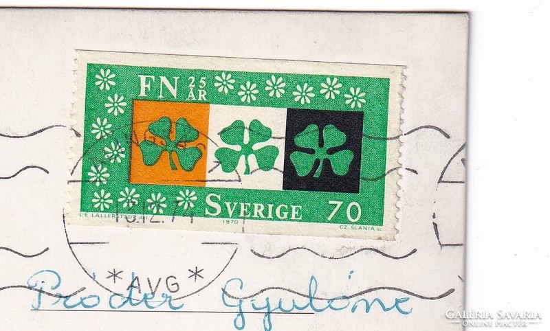B:011 Búék Christmas card 3d and retro 1974 (Swedish)