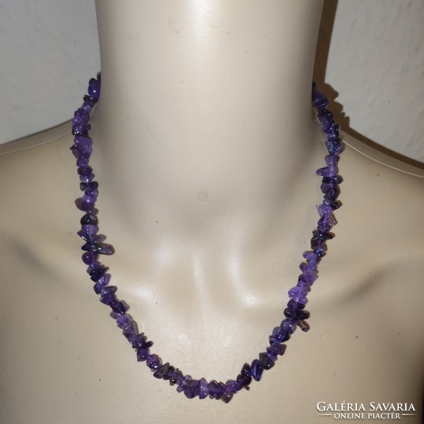 34G new amethyst chip necklace 48cm