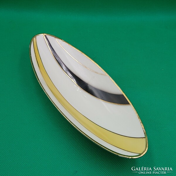 Retro striped porcelain bowl