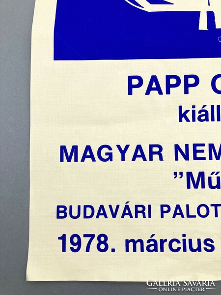 Papp Oszkár szitanyomásos Magyar Nemzeti Galéria kiállítási plakátja, 1978-ból - gyűjtői ritkaság