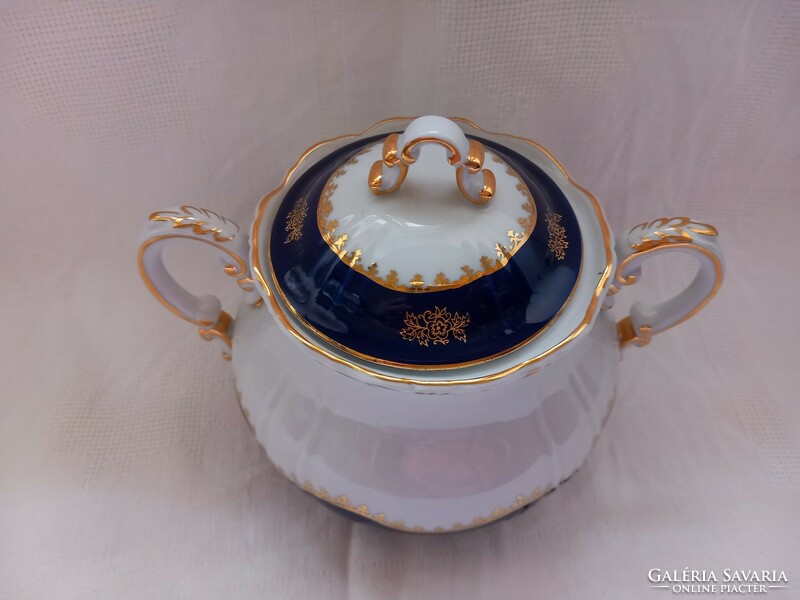 Zsolnay pompadour/pompadour 1, gold-plated sugar bowl for tea set