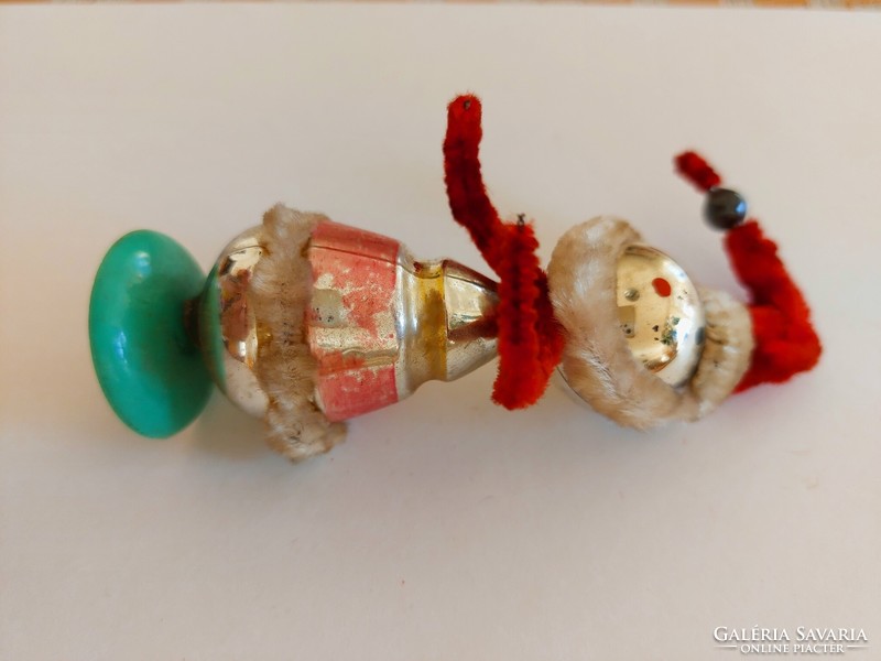 Old glass Christmas tree ornament Santa Claus glass ornament