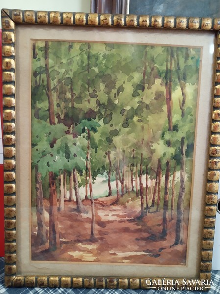 Gisella Barabás watercolor, landscape