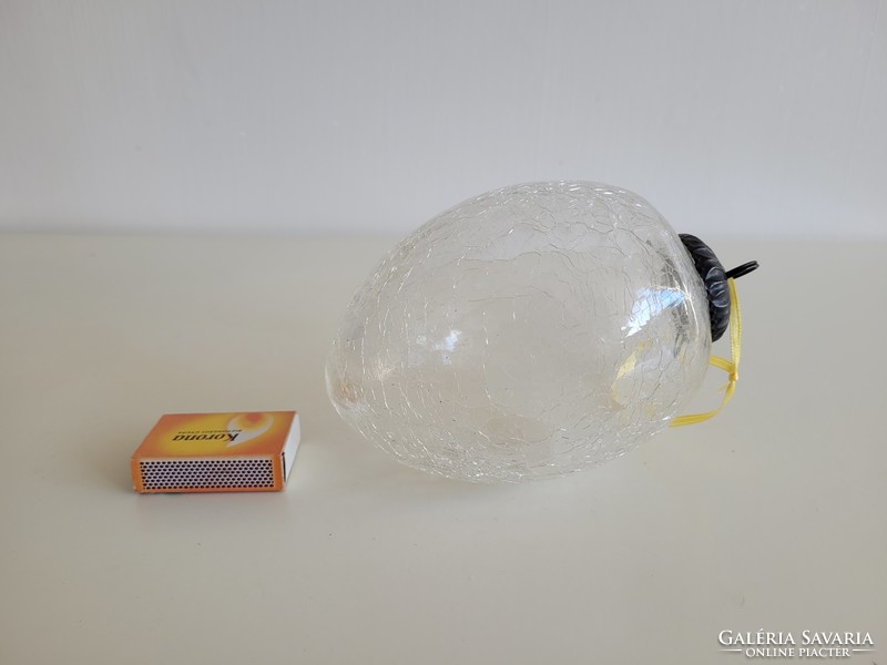 Cracked glass veil glass large 13.5 cm glass egg Easter decoration