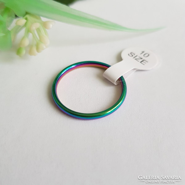 New, rainbow colored wedding ring - usa sizes 9, 10