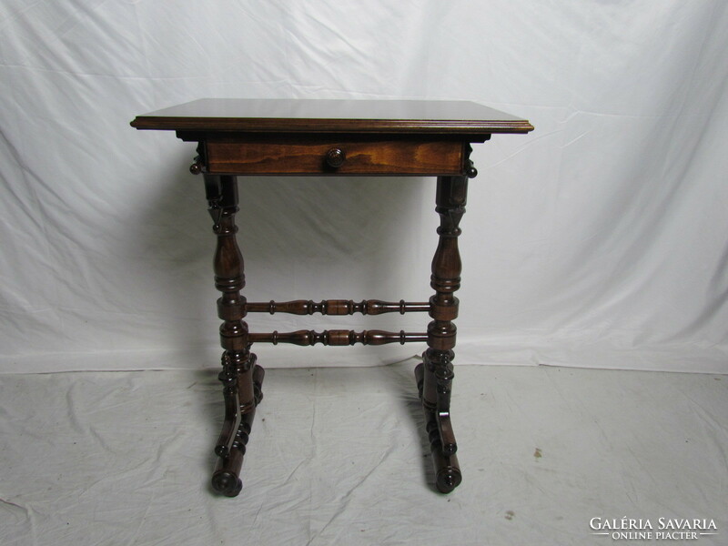 Antique pewter sewing table (restored)
