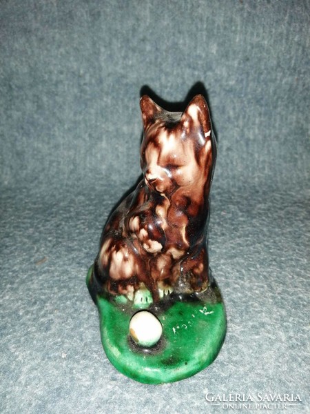 Retro ceramic cat - 11 cm high (a4)
