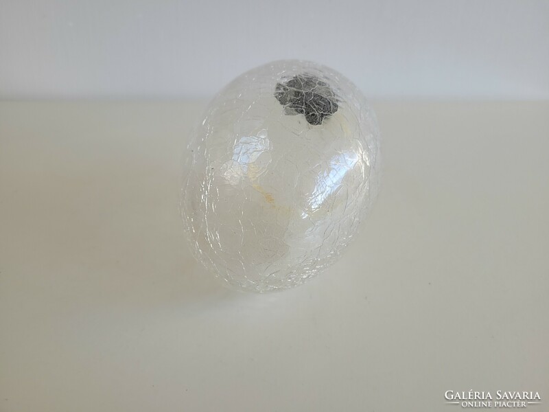 Cracked glass veil glass large 13.5 cm glass egg Easter decoration