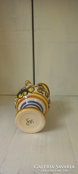 Ceramic, folk pattern, marked spout