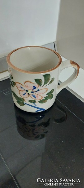 Ceramic hand-painted old mug