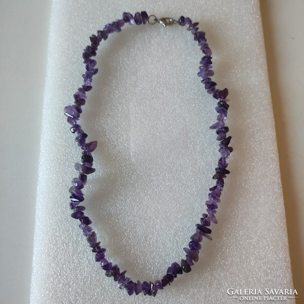 34G new amethyst chip necklace 48cm