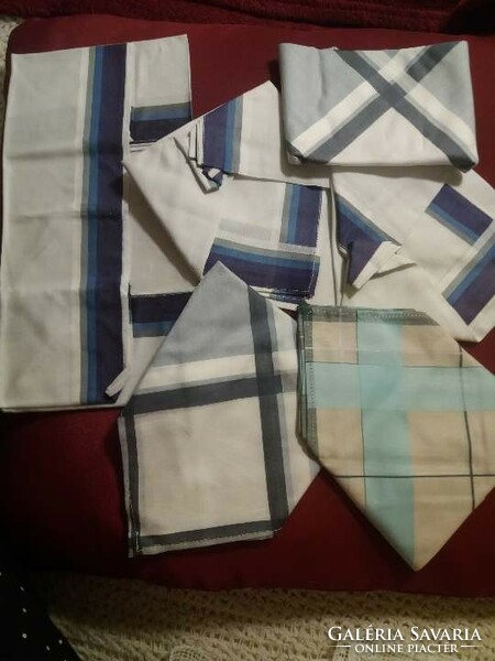 Textil férfi zsebkendő, 6 db