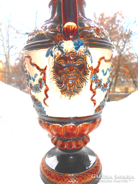 Art Nouveau large majolica vase