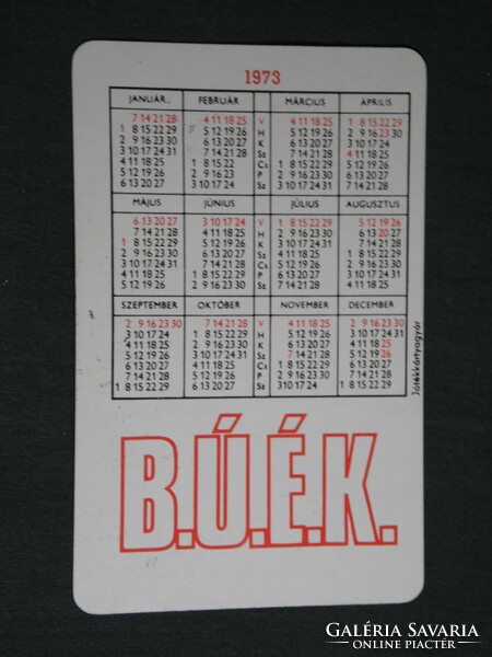 Card calendar, Békés county folk newspaper, newspaper, magazine, map, 1973, (5)
