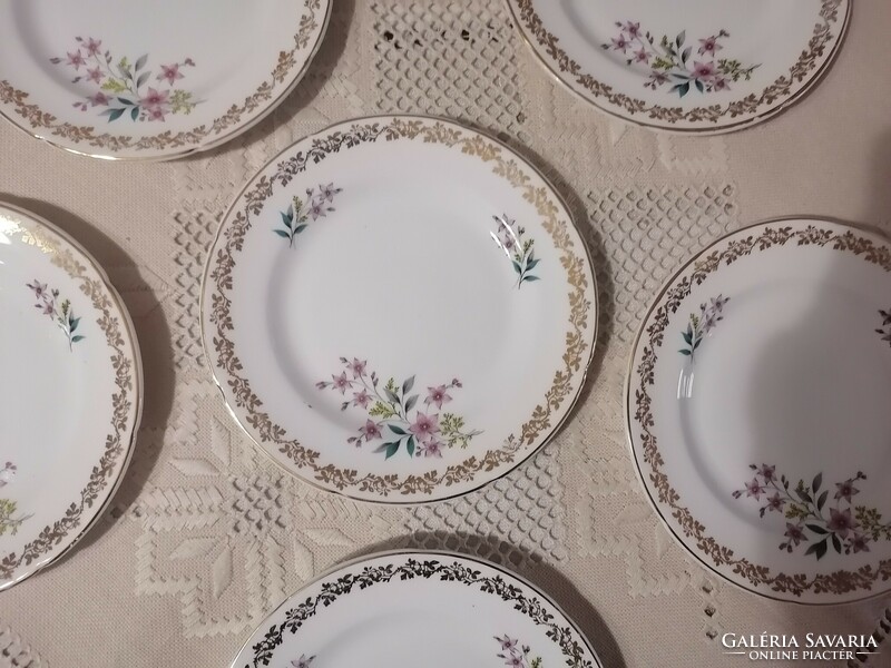 English porcelain 6 cookie plates