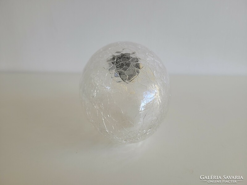 Repesztett üveg fátyolüveg nagy 13,5 cm -es üvegtojás húsvéti dekoráció