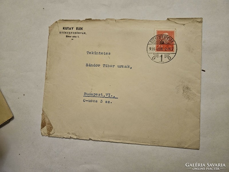 Letter headed 1936, Székesfehérvár