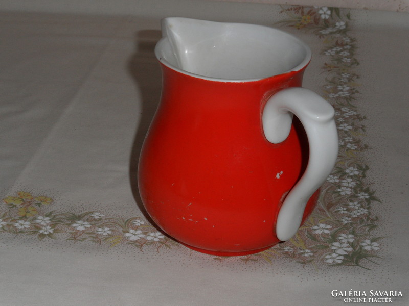 Old zsolnay red jug with spout