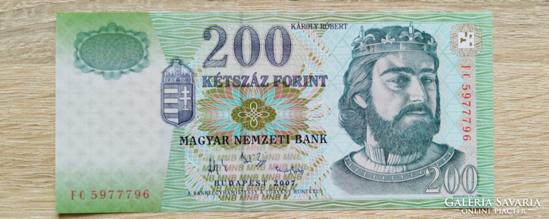 200 forintos papirpénz 2007  "FC" UNC