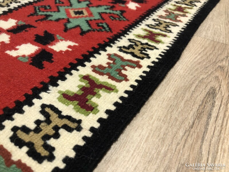 KILIM (Kelim) kézi szövésű gyapjú szőnyeg, 40 x 100 cm