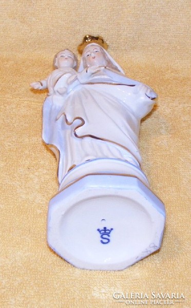 Mária és kis jézus porcelán dísztárgy