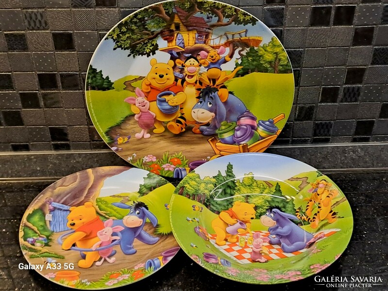 Disney Winnie the Pooh Micimackó dekorral porcelán gyermek tányér készlet