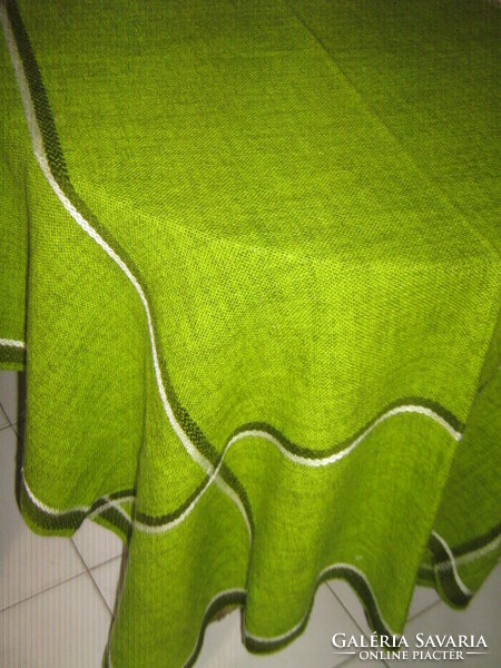 Beautiful green woven tablecloth