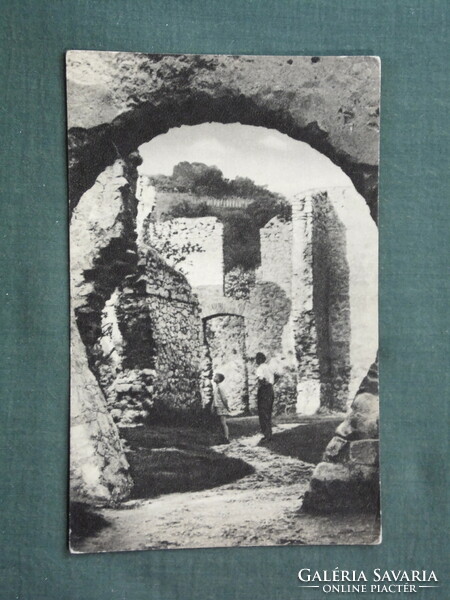 Postcard, Pécs, Tettye ruins in Mecs