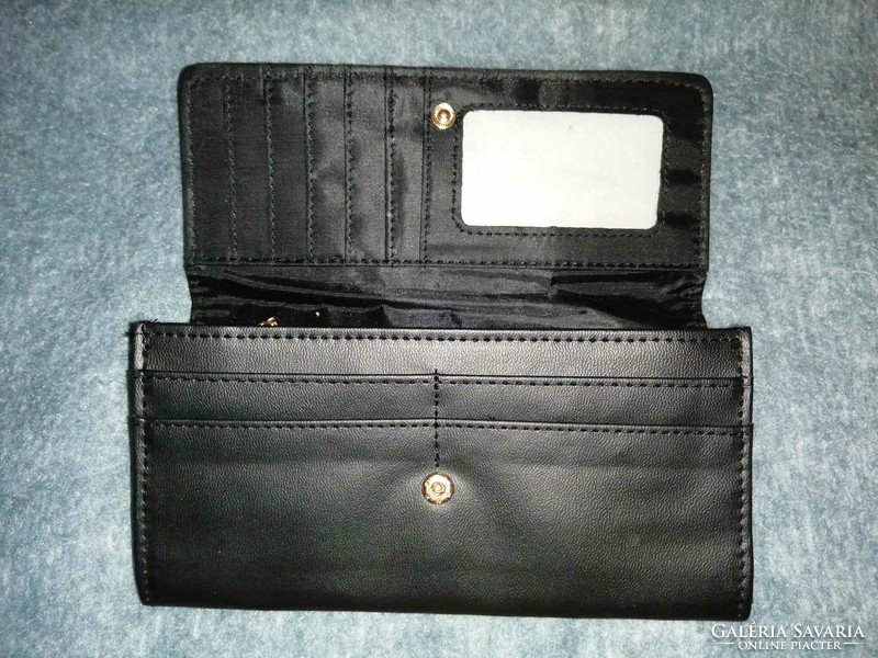 Fekete pénztárca 10,5*19 cm (A4)