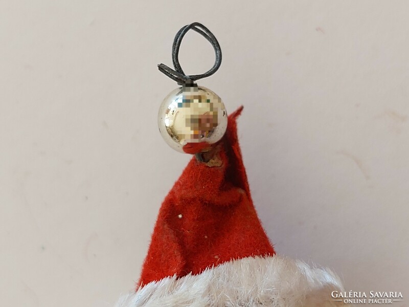 Old glass Christmas tree ornament Santa Claus glass ornament